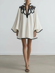 Brielle Sculptural Trim Mini Dress