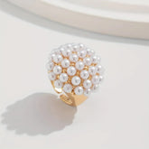 Cluster Pearl Dome Cocktail Ring