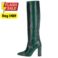 Croco and Serpentine Prints Boots - US 6.5 (37) - SALE