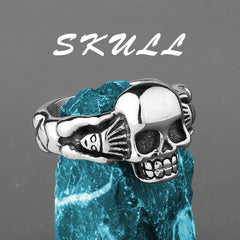Crown Man Skull Ring