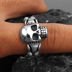 Crown Man Skull Ring