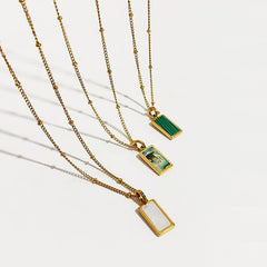 Deana Malachite Abalone Pendant Necklaces - 3 Styles