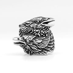 Double Headed Crow Ring