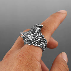 Double Headed Crow Ring