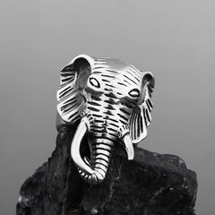Elephant Head Ivory Ring
