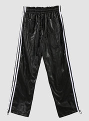 Eliska Faux Leather Track Pants