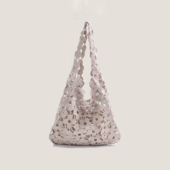 Flower Cut Out Eyelet Hobo Bags