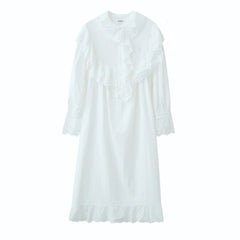 Geraldine Cotton Frill Lace Dress