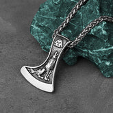 Goth Axe Crow Necklace