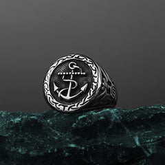 Goth Pirate Ship Anchor Ring