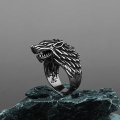 Goth Viking Wolf Ring