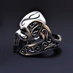 Gothic Valhalla Worrier Mask Design Ring