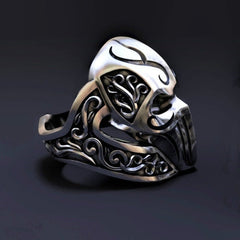 Gothic Valhalla Worrier Mask Design Ring