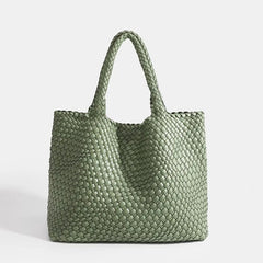 Eivissa Faux Leather Woven Totes - 16 Colors