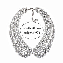 Pillo Crystal Bib Collar Necklace