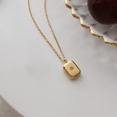 Cubic Zirconia Starburst Geometric Pendant Necklace