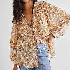 Samara Floral Boho Tunic Blouse