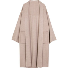 Herringbone Wool Knit Maxi Cardigan Coat - SIZE S -SALE