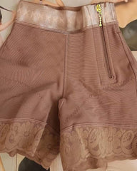 High Waist Side Zipper Butter Lifter Faja Shorts