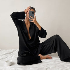 Hillary Satin Silk Pajama Set - SALE