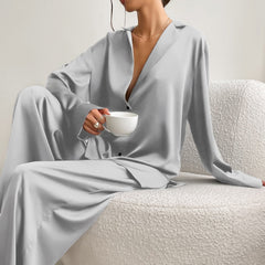 Hillary Satin Silk Pajama Set - SALE