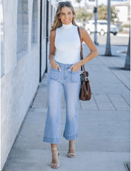 Wide Leg Cropped Pants