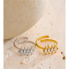 Irely Marquise Crystal Open Ring