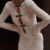 Jolene Crochet Lace Maxi Halter Dress