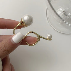 Jumbo Pearl Pendant Double Ring