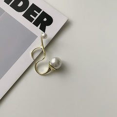 Jumbo Pearl Pendant Double Ring