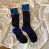 Kei Two Tone Knee High Fashion Socks
