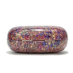 Kiju Purple Gemstone Resin Evening Clutch Bag