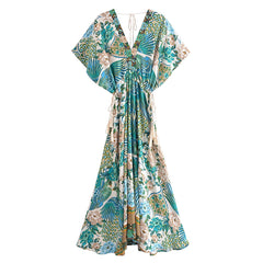Lamona Bohemian Floral Prints Maxi Dress - 4 Colors