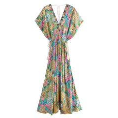 Lamona Bohemian Floral Prints Maxi Dress - 4 Colors