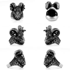 Large-Plate Horned Sheep Ring
