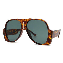 Edith Vintage Oval Aviator Sunglasses