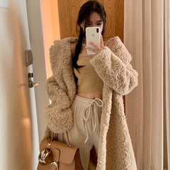 Lima Oversize Curly Faux Fur Coat