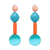Lucie Acetate Resin Chain Drop Earrings - 6 Colors