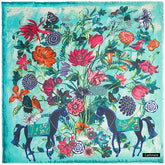 Luxe Cashmere Floral Shawl Scarves, Large - 4 Colors
