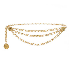 Luxe Leather Braided Multi Chain Belts