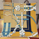 Luxe Flower Belt Print Square Scarves, 90cm