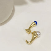 Manila Double Sided Pearl & Gemstone Stud Earrings - 2 Colors