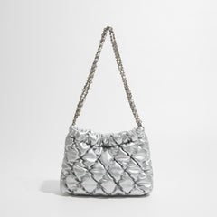 Marlyn Lattice Quilted Puffer Shoulder Bags - 5 Colors