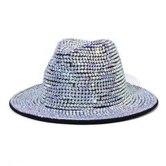 Metallic Rhinestone Jazz Fedora Hats