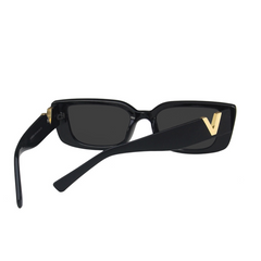 Mira V Embossed Rectangle Sunglasses