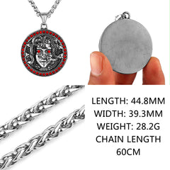 Mythical Snake Head Medusa Diamond Necklace