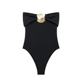 Nesma Golden Accent Bandeau Bodysuit