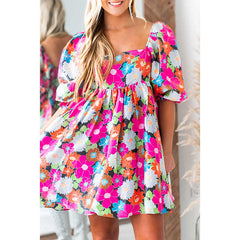 Holiday Puff Sleeve Dress Women