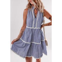 Wave Edge Stitching High Waist Skirt For Women
