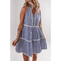 Wave Edge Stitching High Waist Skirt For Women